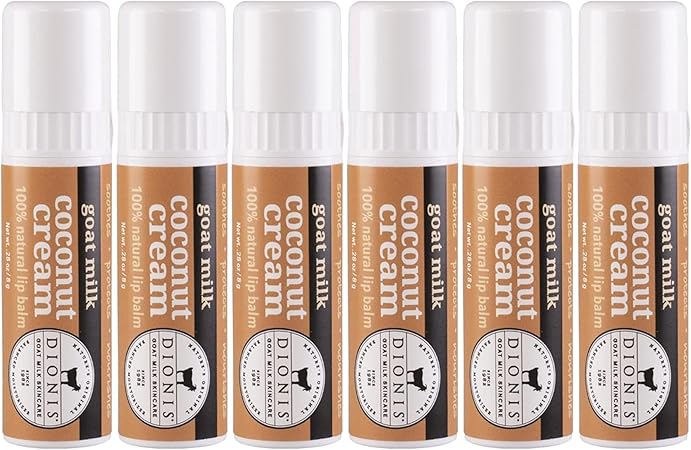 Dionis - GOAT MILK SKINCARE COCONUT CREAM SCENTED LIP BALM - SET OF 6 (0.28 OZ) - MADE IN THE USA - CRUELTY-FREE AND PARABEN-FREE - Image 5